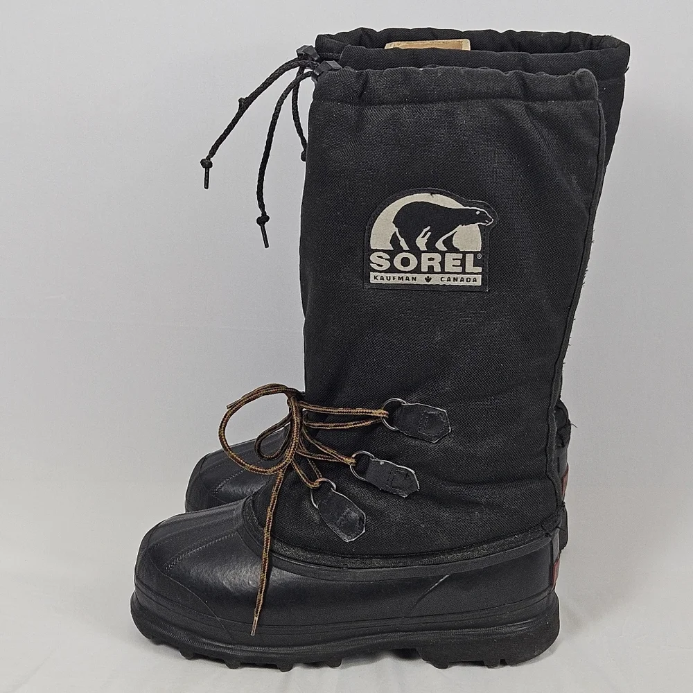 Sorel Kaufman Canada Black Winter Boots Size 7